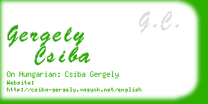 gergely csiba business card
